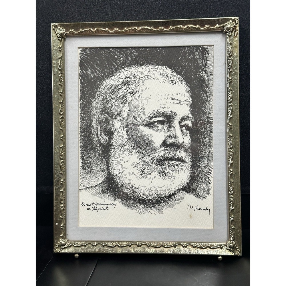 Ernest Hemingway In Key West NE‎ Kennedy In Vintage Frame